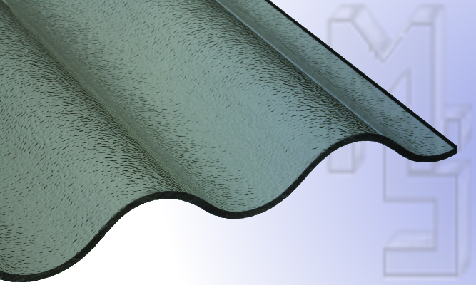 Acryl Wellplatte, Braun-Bronze C-Struktur 3 mm, 76/18 Sinus