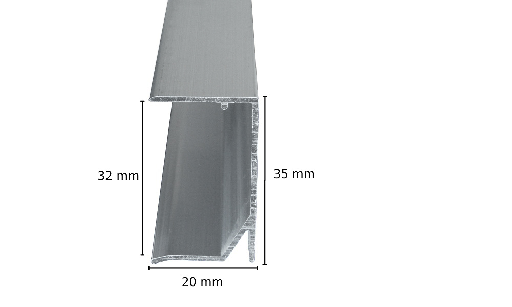 32 mm Pressblank Alu Abschlußprofil universal