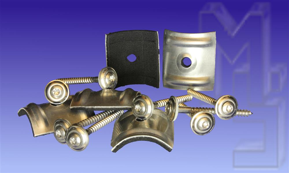 50 Stück VA Spenglerschrauben 4,5 x 55 für Holz-UK plus Kalotten aus Aluminium Sinus 76/18