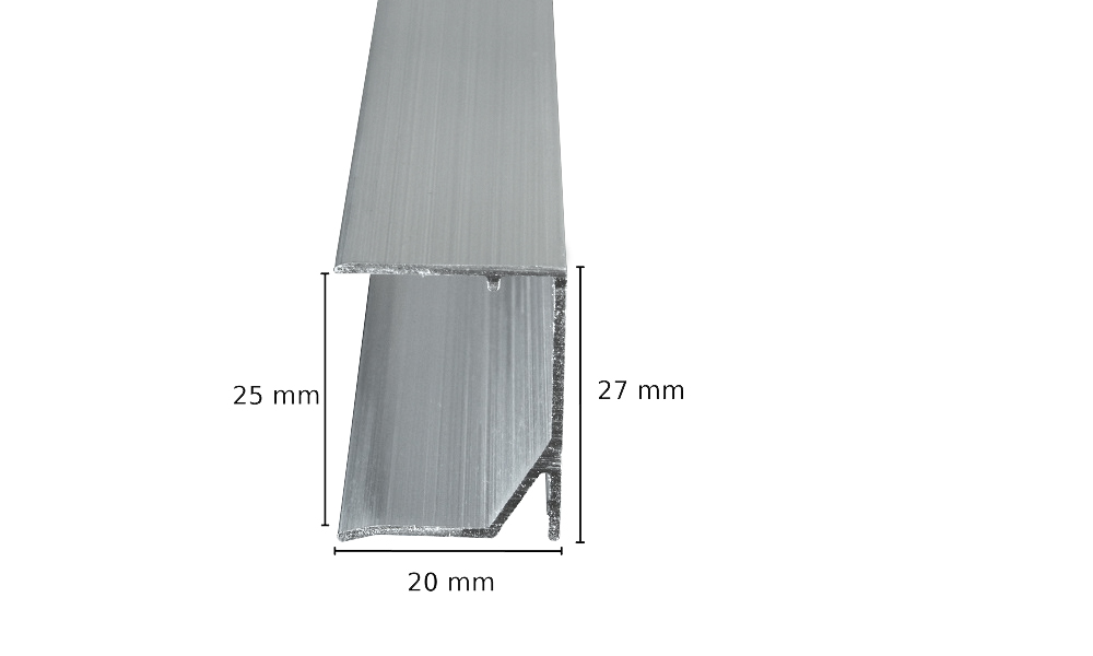 25 mm Pressblank Alu Abschlußprofil universal