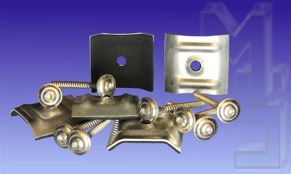 50 Stück VA Spenglerschrauben 4,5 x 55 für Holz-UK plus Kalotten aus Aluminium Trapez 76/18+70/18