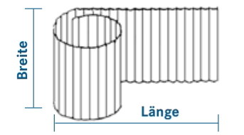 Polyester Wellbahn, Natur 1,0 mm, 76/18 Sinus