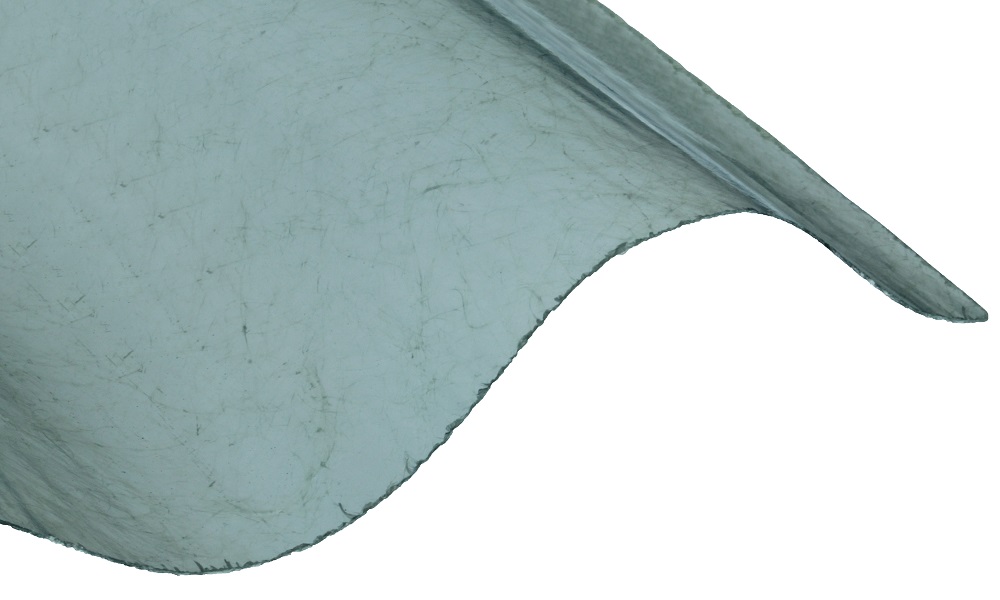 Polyester Wellplatte, Natur 1,0 mm, 177/51 Sinus P6