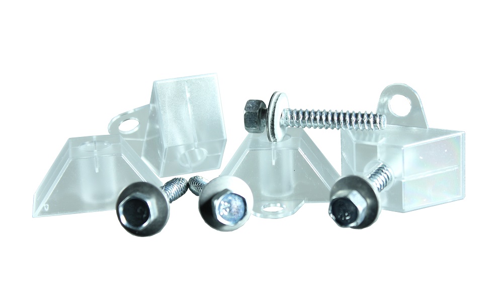 50 Stück Edelstahlschrauben 6,3 x 38 für Metall-UK plus Abstandhalter Kunststoff Trapez 76/18+70/18