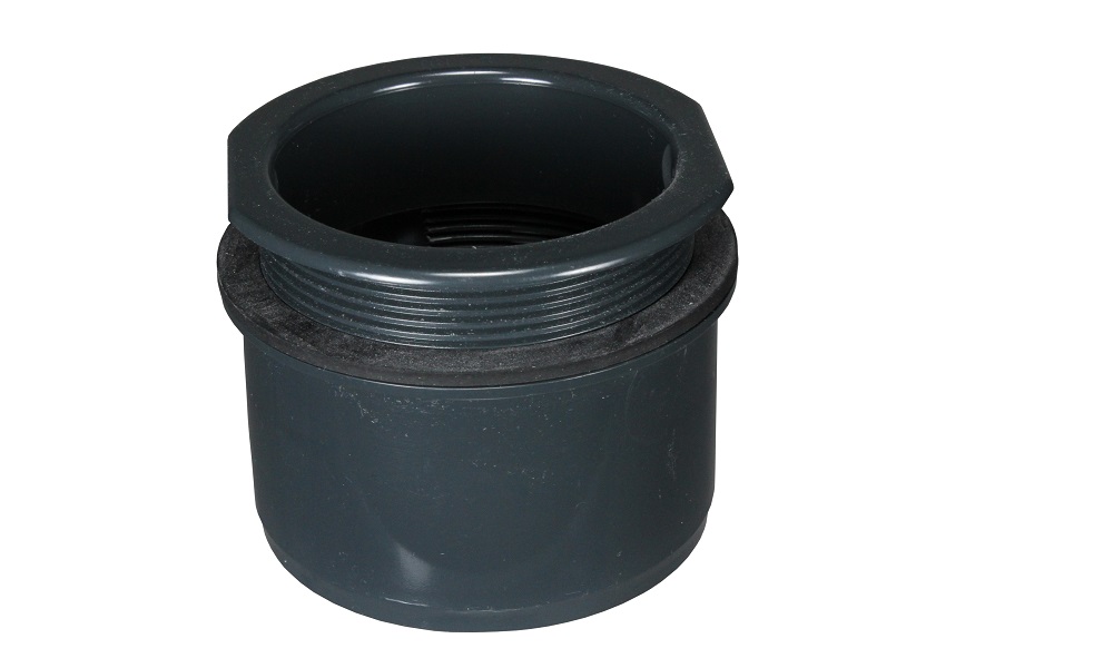 Schraubstutzen, Anthrazit, PVC, DN 75