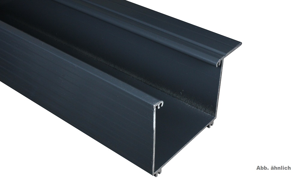 Kastenrinne / Regenrinne, Anthrazit, aus Aluminium, 90/75