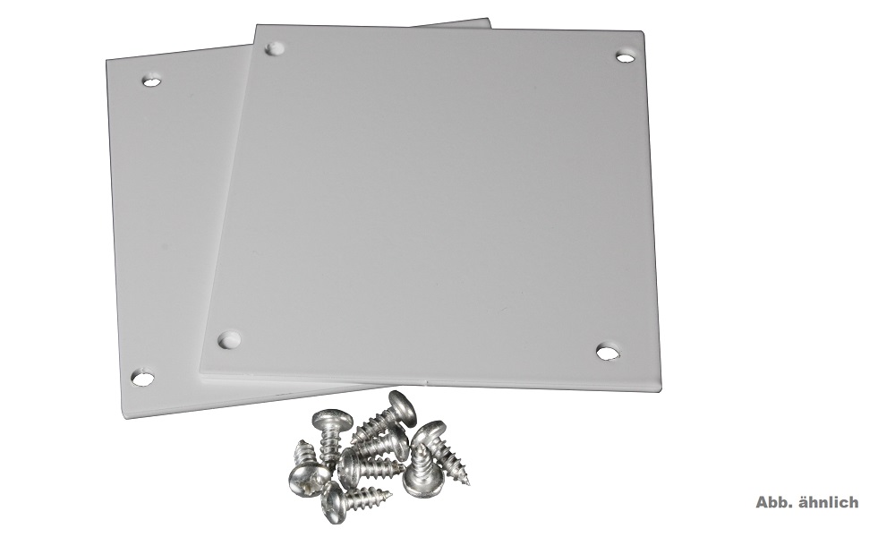 Kastenrinnen-Endkappen Set Weiß