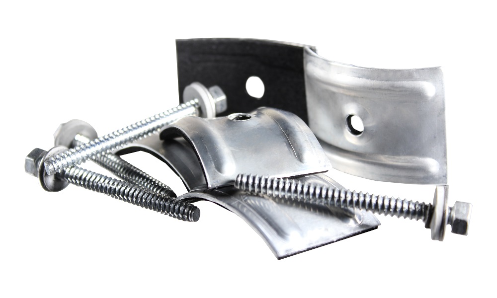 50 Stück Edelstahlschrauben 6,3 x 64 für Metall-UK plus Kalotten aus Aluminium Sinus 130/30