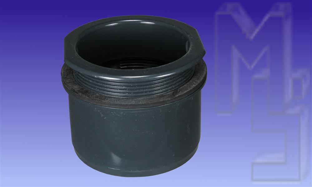 Schraubstutzen, Anthrazit, PVC, DN 75