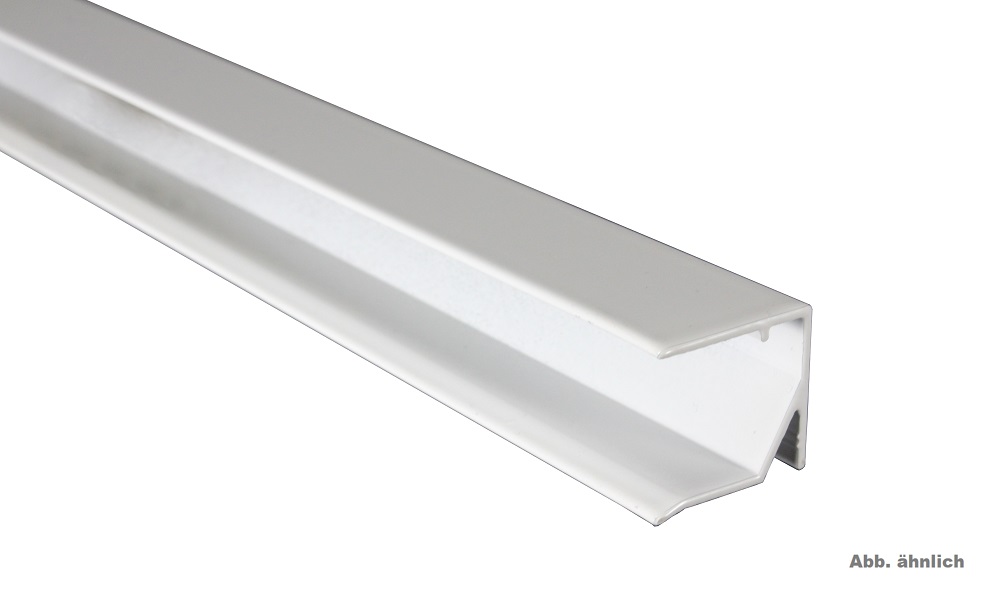 16 mm Weiß Alu Abschlußprofil universal