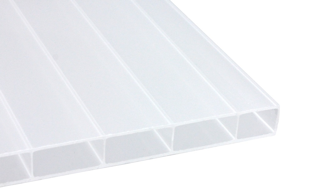 16 mm HIGHLUX® Acrylglas-Stegpl. 32 mm Stegabst., Opal-Weiß, 2-fach, (Plexiglas-Rohm.)