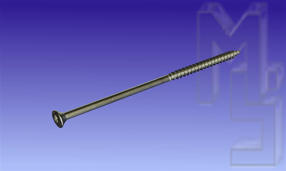 Sparrenschraube, 8x180 mm, V2A Holzbauschraube, mit verstärktem Kopf, Teilgewinde, TX40