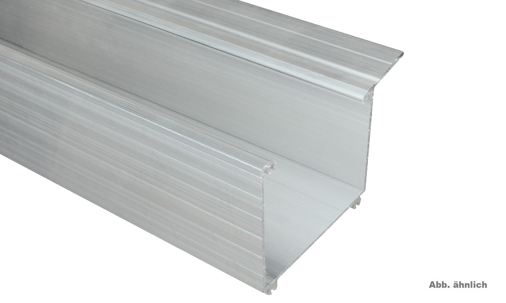 Kastenrinne / Regenrinne, Pressblank, aus Aluminium, 90/75