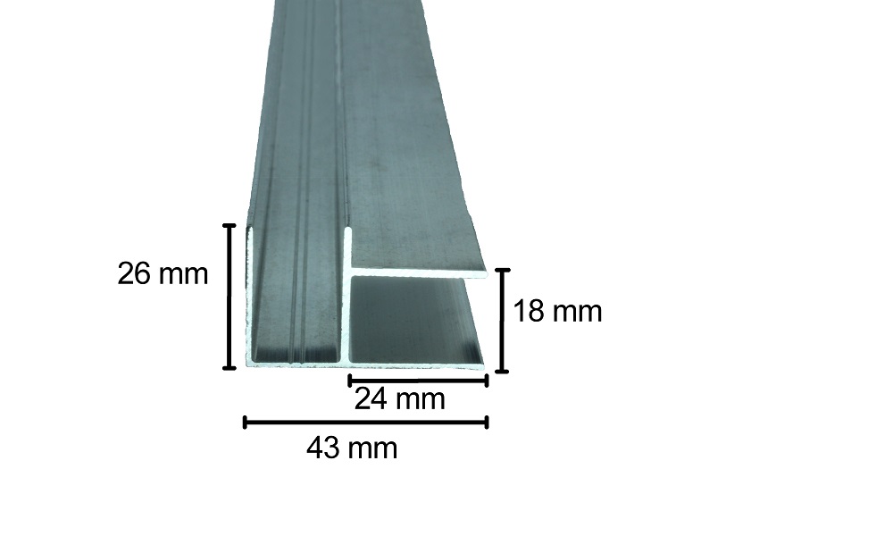 Eck-Profil für 16 mm Pressblank, Alu