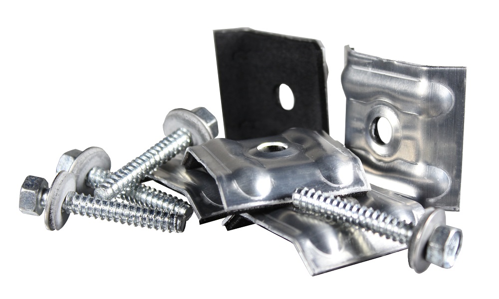 50 Stück Edelstahlschrauben 6,3 x 38 für Metall-UK plus Kalotten aus Aluminium Trapez 76/18+70/18