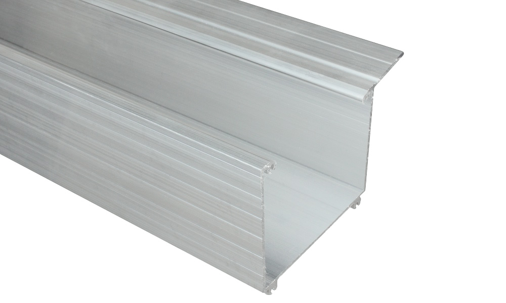 Kastenrinne / Regenrinne, Pressblank, aus Aluminium, 90/75