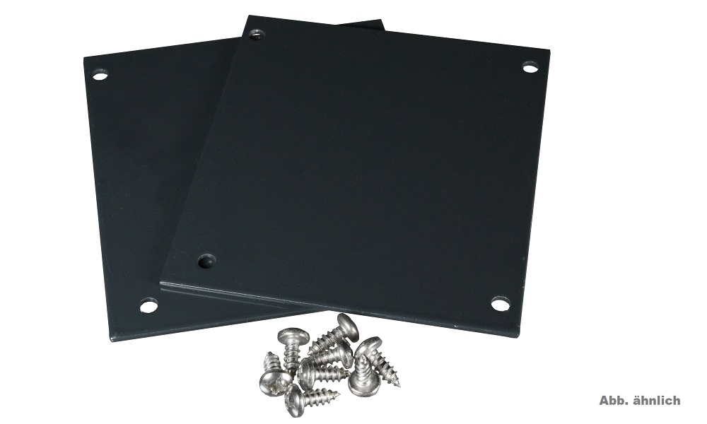 Kastenrinnen-Endkappen Set Anthrazit