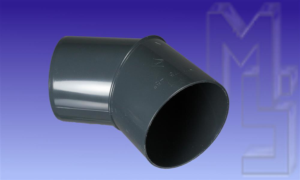 Rohrbogen, Anthrazit, PVC, DN 75, 45°