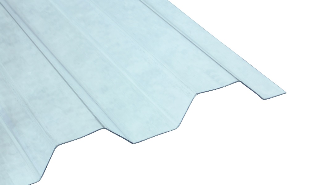 !!!Sonderaktion!!! Polycarbonat Wellplatte, Glasklar Glatt 0,8 mm, 76/18 Trapez