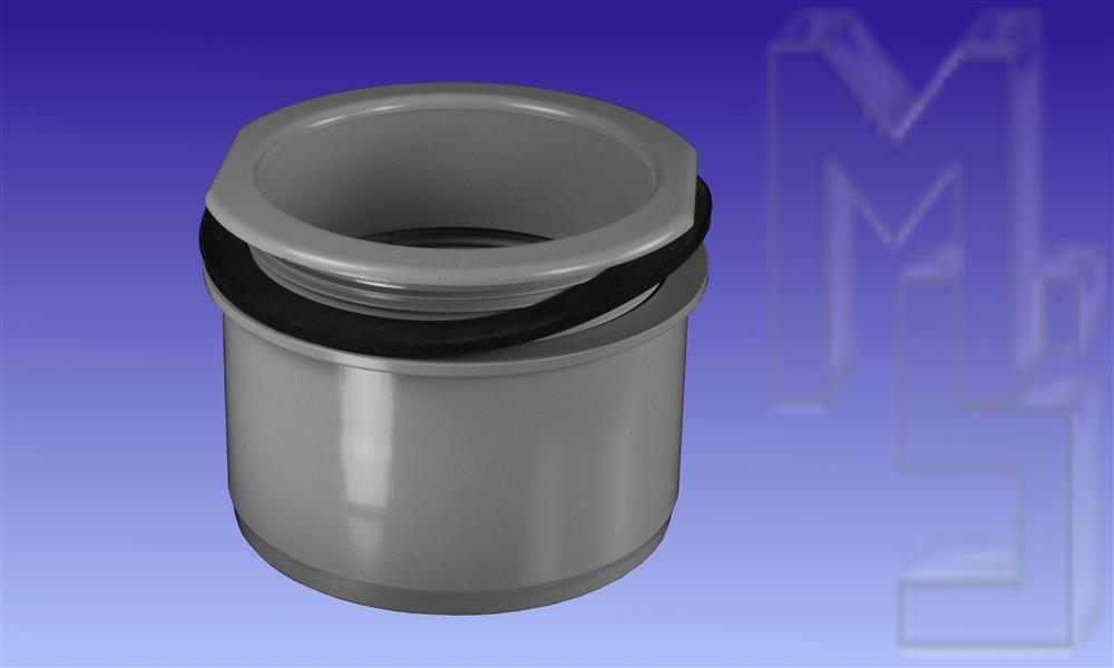 Schraubstutzen, Grau, PVC, DN 75