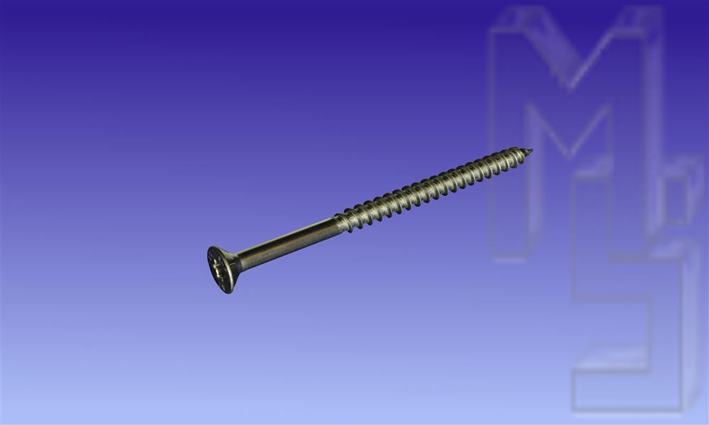 Kopfbandschraube, 8x120 mm, V2A Holzbauschraube, mit verstärktem Kopf, Teilgewinde, TX40