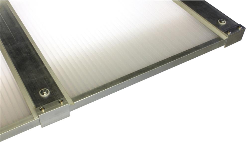 2,00 m Länge x 10,16 m Breite, Komplett-Dachhaut Opal-Weiß PC Stegpl.+Zub. A/A