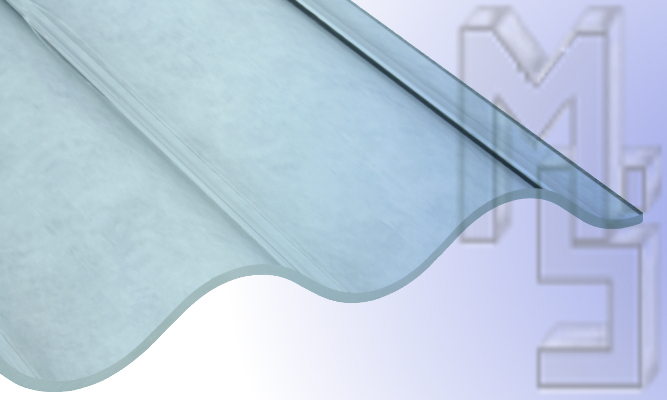 Acryl Wellplatte, Glasklar Glatt 3 mm, 76/18 Sinus