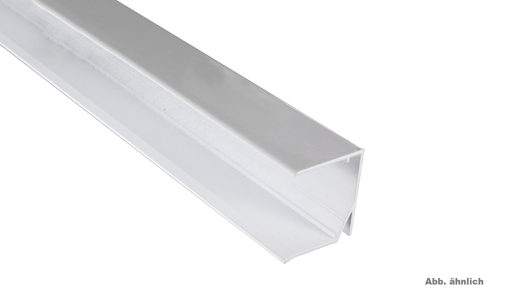 25 mm Weiß Alu Abschlußprofil universal