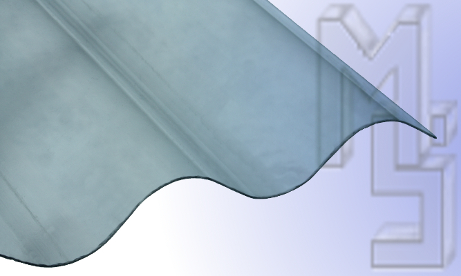 PVC Wellplatte, Glasklar Glatt, 76/18 Sinus