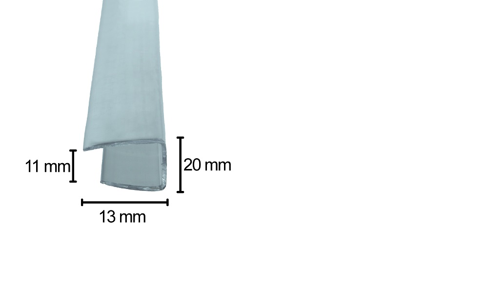 Abschlußprofil aus Polycarbonat, Klar 16 mm