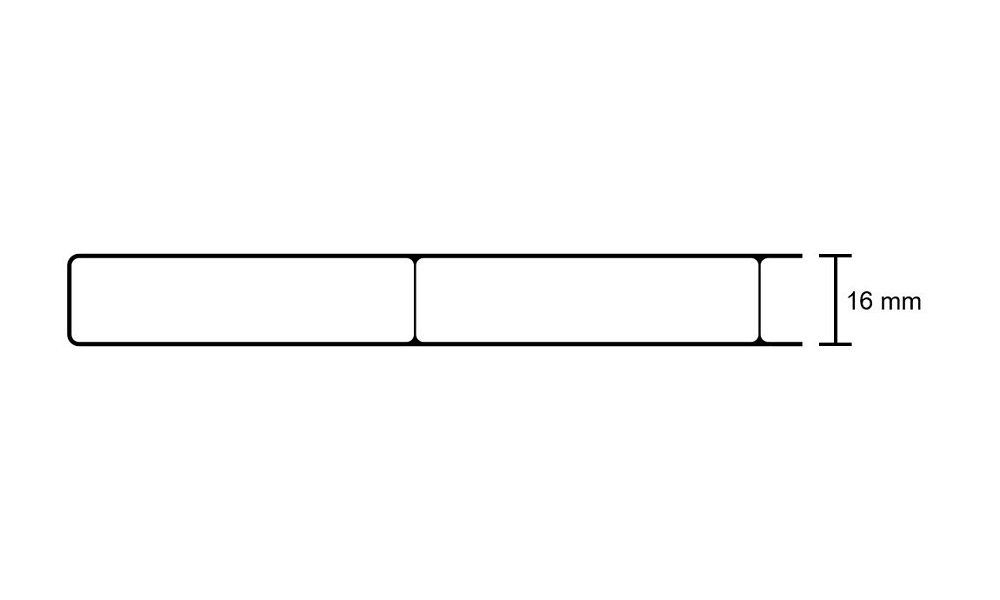 16 mm R.GLAS® Acrylglas-Stegplatte, 64 mm Stegabst., Glasklar, Struktur 2-fach